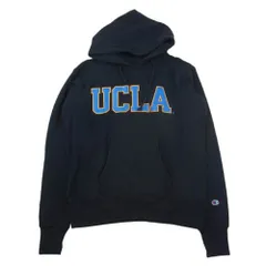 Champion チャンピオン C5-U101 USA製 赤単タグ 復刻  UCLA Reverse Weave Hooded Sweat Shirt リバースウィーブ フーデッド スウェットシャツ ネイビー系 L【中古】