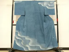 平和屋着物▽訪問着　単衣　作家物　流水文　正絹　逸品　未使用　AAAW1623fy