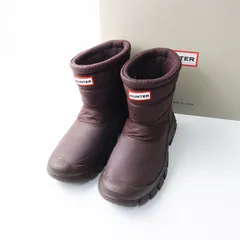 美品 ハンター HUNTER intrepid short snow boot イントレピッド ショート スノーブーツ UK6｜バーガンディ 約25cm【2400014636284】