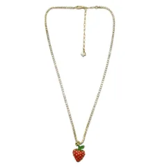 【新品】●ギフトBOX付き● ケイトスペード 251 10 8507(レッド系×ゴールド系) アクセサリー kate spade NEW YORK × TARGET ストロベリー チャーム テニスネックレス レディース