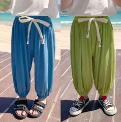 キッズパンツ（ブルー.グリーン/120サイズ.130サイズ.140サイズ）ボトムスこども子供服ズボン115
