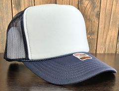 OTTO メッシュキャップ　ソリッドバイザー　　HIGHクラウン深め　ホワイト×ネイビーツートンカラー　39-169