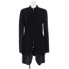 エンポリオアルマーニ EMPORIO ARMANI ロングジャケット アウター ジップアップ フェイクレイヤード 黒 ブラック /KHのサムネイル