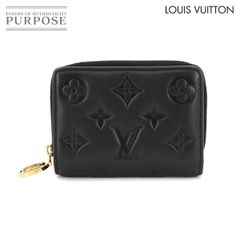 美品 ルイ ヴィトン LOUIS VUITTON ポルトフォイユ ルー 二つ折り 財布 レザー ノワール M81599 RFID Lou Wallet 90290073