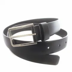 プラダ PRADA レザーベルト レディース 38 黒 シルバー /☆G ■OHのサムネイル