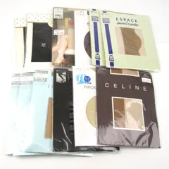 セリーヌ/クレージュ他 パンティストッキング 12点セット 未使用 M-L ブランド まとめて 大量 外装ダメージ有 レディース