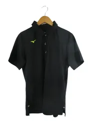 ミズノ MIZUNO ポロシャツ 半袖 刺繍 ロゴ サイズXL 黒 QQQ