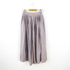 ノスタルジア ＆.NOSTALGIA  フレアスカート ロング 紫 S *A771