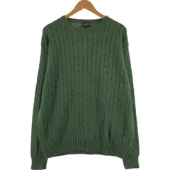 古着 90年代 ジェイクルー J.Crew ケーブル編み コットンニットセーター メンズXL相当 ヴィンテージ/eaa413611