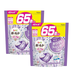 【お買い得品！】ボールドジェルボール4D 心やすらぐﾎﾜｲﾄﾗﾍﾞﾝﾀﾞｰ&ｼﾞｬｽﾐﾝの香り 詰替 メガジャンボ　65個入り×2袋