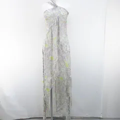パトリツィアペペ PATRIZIA PEPE ノースリーブ 膝丈 フレアワンピース ワンピース フィッシュテール 42 灰系 グレー 総柄のサムネイル