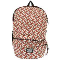 美品 バーバリー 2way TBロゴ ナイロン オレンジ リュック ウエストポーチ 0639 BURBERRY