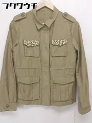 ◇ green label relaxing UNITED ARROWS パール ジップアップ サファリ ジャケット サイズ40 ベージュ系 レディース 【中古】 【1105120009175】