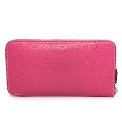エルメス HERMES アザップロング シルクイン ラウンドファスナー 長財布 ヴォーエプソン □P刻印 ピンク ローズティリアン【中古】