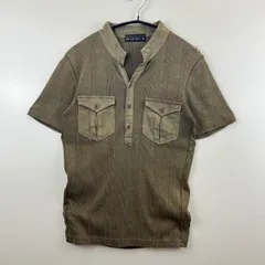 Monsieur NICOLE grunge S/S polo shirts 46 old y2k olive ムッシュニコル グランジ 半袖 ポロシャツ ダブルポケット 平成のサムネイル