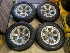 【2503023】スタッドレス Weds KEELER 18インチ 8J +25 PCD139.7 6H + YOKOHAMA iCE GUARD G075 265/60R18 2018年 9.5mm ハイラックス ランドクルーザー プラド 等