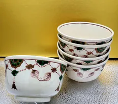 ♥️有田焼　希少の陶祥窯　大根の染め付け器2枚 レトロ】有田焼 玄昌窯 染付孔雀紋様皿 中皿 青い鳥と花模様の八