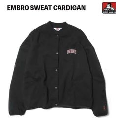 ブラック　 Lサイズ  ◾️新品/未使用【BEN DAVIS/ベンディビス】 EMBRO SWEAT CARDIGAN スウェット　カーディガン(BDZL2-3701)