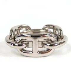 極美品☆HERMES エルメス スカーフリング 90 レガート パラディウム シルバー金具 ルカデ シェーヌダンクル フランス製 レディース