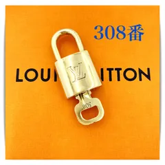 美品 LOUIS VUITTON ルイヴィトン カデナ 鍵付き 308番 パドロック 南京錠 ゴールド キー付き チャーム キーホルダー アクセサリー