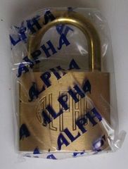 格安 ALPHA CYLINDER PAD-LOCK アルファ シリンダーパッドロック 型番：NO.1000-40 m/m 真鍮製南京錠 鍵 ロック 20250727 j 202 0719