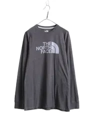 【お得なクーポン配布中!】 ノースフェイス プリント 長袖 Tシャツ メンズ L / 古着 The North Face アウトドア クルーネック ロングスリーブ プリントT ロンT グレー