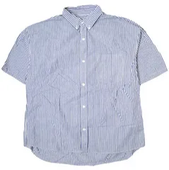 B:MING by BEAMS ビーミング バイ ビームス 23SS タイプライターボタンダウンシャツ 92-01-0154-803 XL NAVY STRIPE 半袖 ストライプ BD トップス g21789