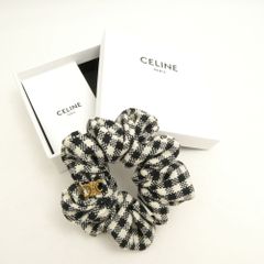 美品 CELINE セリーヌ シュシュ ウール100％ トリオンフ ヘアゴム レディース AC1547W3 【中古】