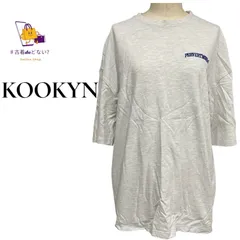 KOOKYN半袖Tシャツ Fサイズ グレー 綿100% オーバーサイズ カットソー ビッグシルエット ユーズド古着 ストリート系カジュアル