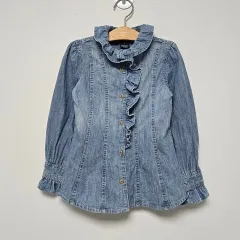 キッズ 5T ： 115 程度 POLO RALPH LAUREN(ポロラルフローレン) シャツ no 10 デニム 女児 ブラ