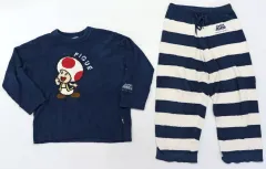 【中古】衣料雑貨 キノピオ ジャガードプルオーバー＆ロングパンツセット ネイビー メンズMサイズ 「スーパーマリオ meets GELATO PIQUE」
