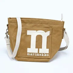 新品 マリメッコ marimekko ショルダーバッグ モノ ミニ クロスボディ ソリッド レディース ブラウン×オフホワイト 92826 092826 140 北欧雑貨 北欧デザイン