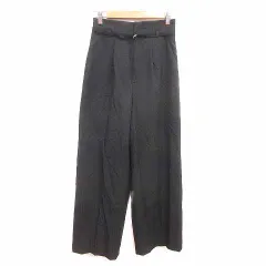 プロポーション ボディドレッシング PROPORTION BODY DRESSING スラックスパンツ ワイド ベルト S 黒 ブラック /YK