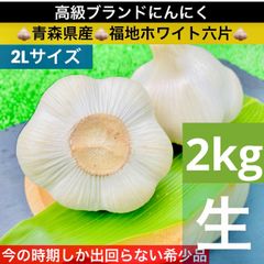 青森 県産 生にんにく L,2Lサイズ 2kg 福地ホワイト六片 生ニンニク