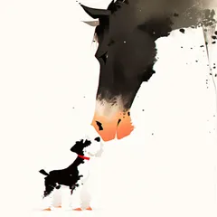 【福寿（2026年） - シュナウザー犬 No.1】ジークレー版画＊名入れOK！ 午年・馬・謹賀新年・賀正・新春・迎春・子犬・ペットロス・うちの子・記念日・アートポスター・犬の絵・犬のイラスト・ギフト・プレゼント