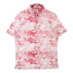 サイズ：M CHAMPION GOLF チャンピオンゴルフ  半袖モックネックTシャツ  レッド系 [240101504183] ゴルフウェア メンズ ストスト 新品】CHAMPION GOLF チャンピオンゴルフ 半袖モックネックT