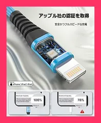 【スタッフおすすめ！】Aioneus iPhone 充電ケーブル 1.8m ライトニングケーブル 3本セット Lightning ケーブル iPhone 充電器 コード アイフォン充電ケーブル アイホン充電ケーブル iPhone 14 13