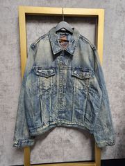 【US古着】90s NINE 2 NINE Denim Jacket  / ナイン ツー ナイン ヴィンテージ デニムジャケット Gジャン ウォッシュ ブルー XL