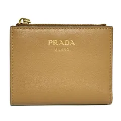 【未使用・極薄】プラダ　レディース　メンズ　2つ折り　財布　ソフトグレインレザー