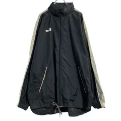 PUMA ジップアップ ナイロンジャケット XL ブラック プーマ ブルゾン 薄手 ビッグサイズ 古着卸 アメリカ仕入 a701-6883
