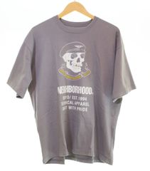 ネイバーフッド NEIGHBORHOOD NEIGHBORHOOD × HARLEY DAVIDSON ハーレーダビッドソン コラボ 22AW スカル Tシャツ グレー Lサイズ 103MT-2744