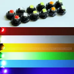 LED T3 バルブ ドーム エアコン メーター スイッチ インジゲーター ポジション 照明 球 高輝度 1個 ホワイト イエロー グリーン レッド ブルー
