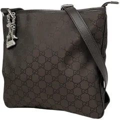 グッチ GUCCI GG柄 ショルダーバッグ 斜め掛け ショルダーバッグ ナイロン ブラウン 268620 レディース 【中古】