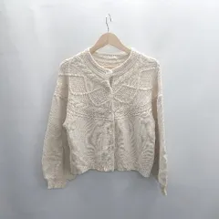 ◇ ⊇ ehka sopo エヘカソポ 長袖 カーディガン サイズF ベージュ レディース E  【1502180053603】