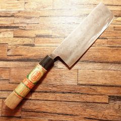 土佐特製 菜切包丁 研ぎ済 黒打ち 菜切り シール付き 165mm