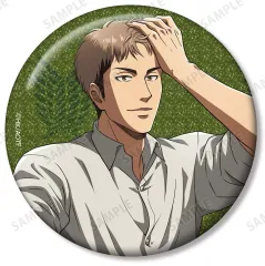 【新品】バッジ・ビンズ [新品] ジャン・キルシュタイン 描き下ろし リラックスver. 76mmグリッター缶バッジ 「進撃の巨人」