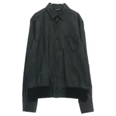 Neil Barrett (ニール バレット) 18SS リブデザイン デニムシャツ ブラック PBCM878のサムネイル
