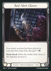 【中古】Flesh and Blood HNT194[C]：Red Alert Gloves/緊急警戒グローブ