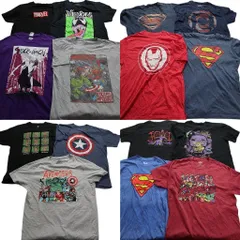 古着卸 まとめ売り マーベル DCコミック 半袖Tシャツ 15枚セット (メンズ L ) ヴェノム スーパーマン キャプテンアメリカ 中古 古着 NA2612