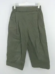 ◇ JOURNAL STANDARD relume サイドジップ クロップド ワイド パンツ サイズS カーキ レディース E  【1302040005137】